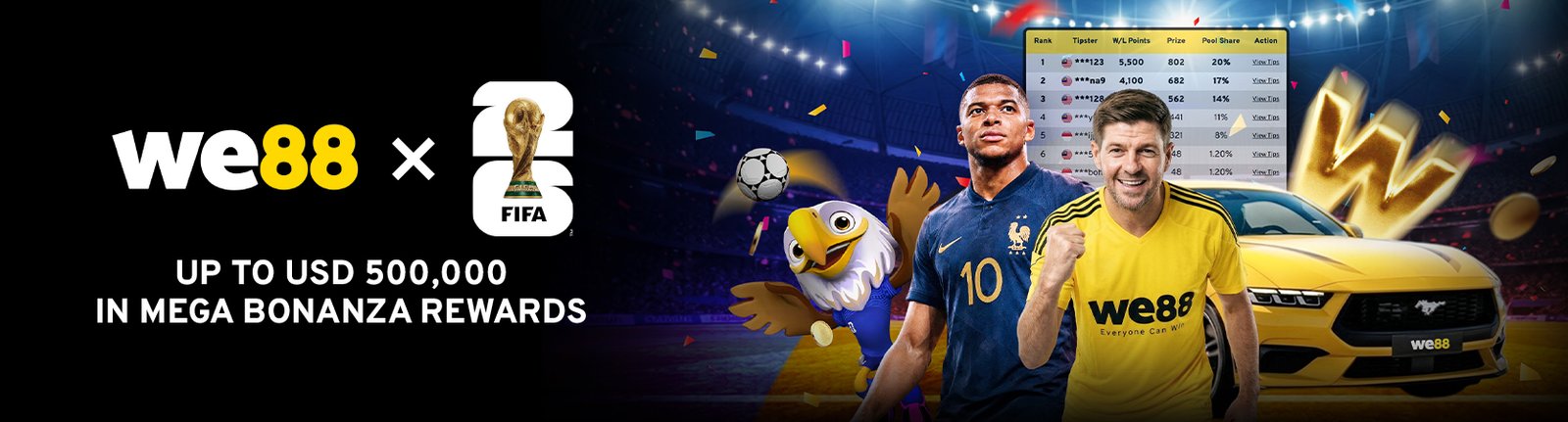 WE88 x FIFA World Cup 26 Mega Bonanza